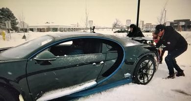 Photo of Ona vozi snoubord sa Bugatti Chiron-om